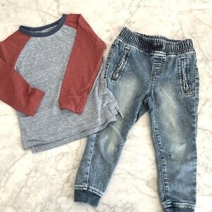 Bundle 3T Gap Super soft baseball shirt and George jeans